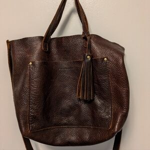 Portland Leather Goods Medium Calssic Crossbody in Coldbrew